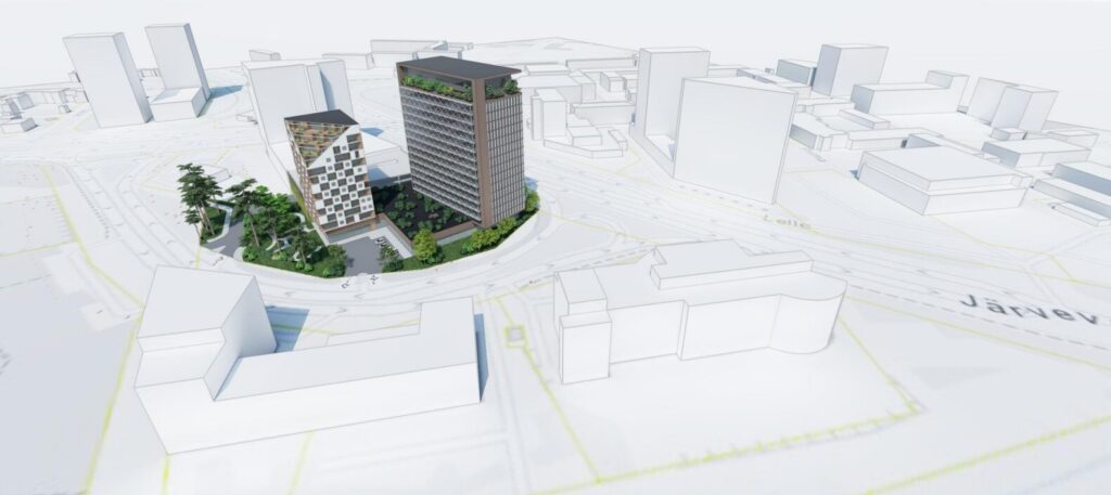 Järvevana tee 11 (Järvevana tee 11) - Daudzdzīvokļu nams, Nepārtikas veikals, Biroju centrs, Cita komerciāla, Autostāvvieta - vizualizācija