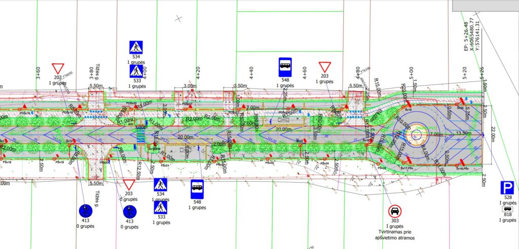 Karaliaučiaus g. atkarpa nuo Smalinės g. (Karaliaučiaus g.) - Bike path, Street - visualization
