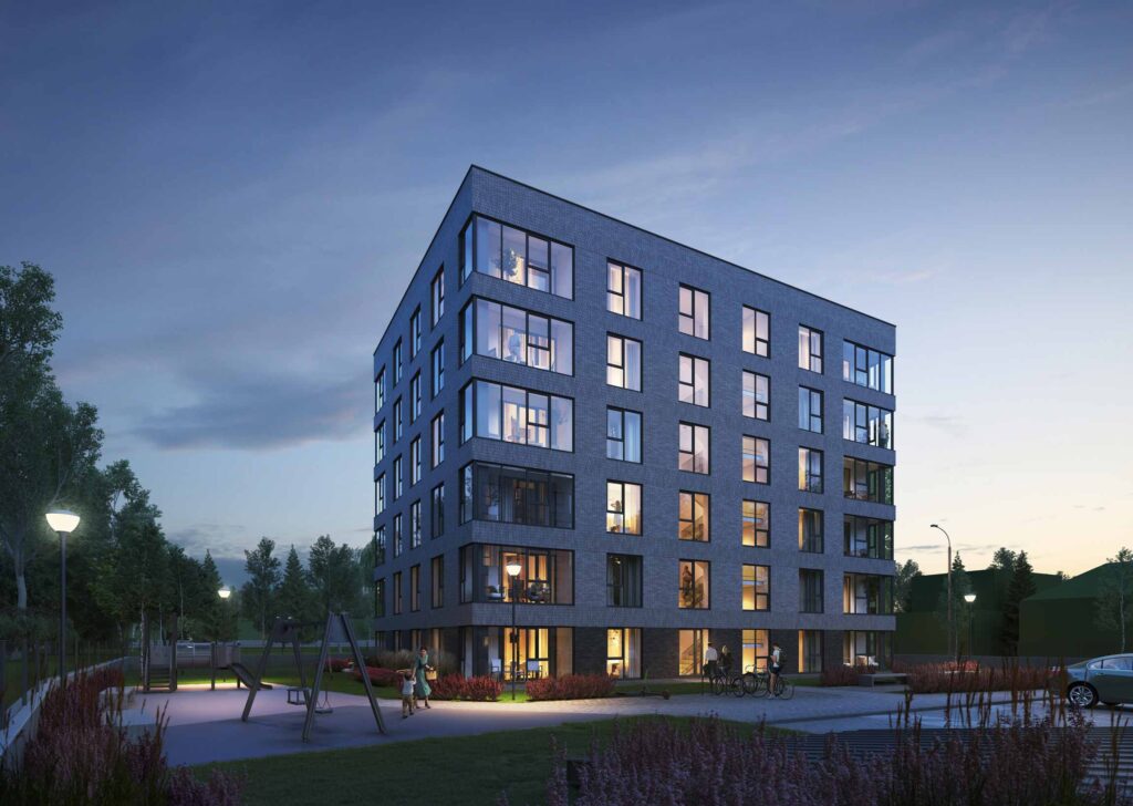 Beržų namai 2 etapas (A. Juozapavičiaus pr. 29C) - Multi apartment - visualization