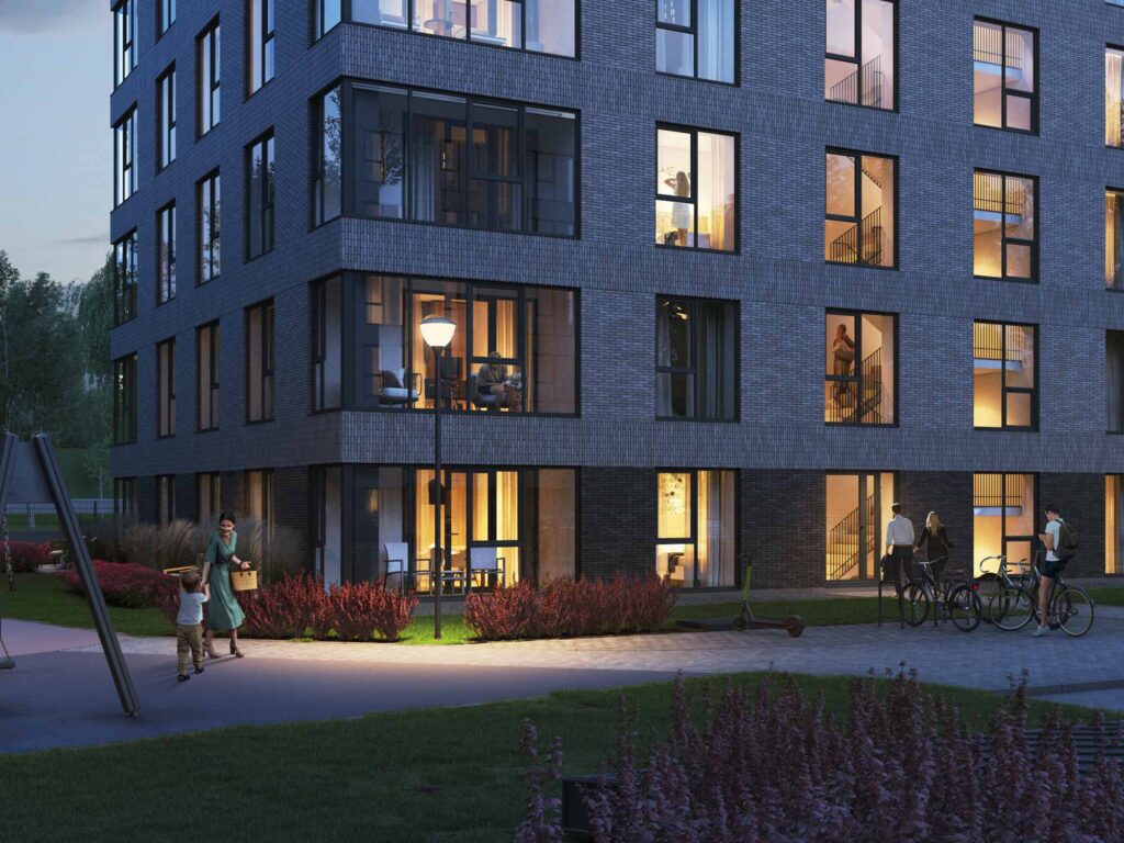 Beržų namai 2 etapas (A. Juozapavičiaus pr. 29C) - Multi apartment - visualization