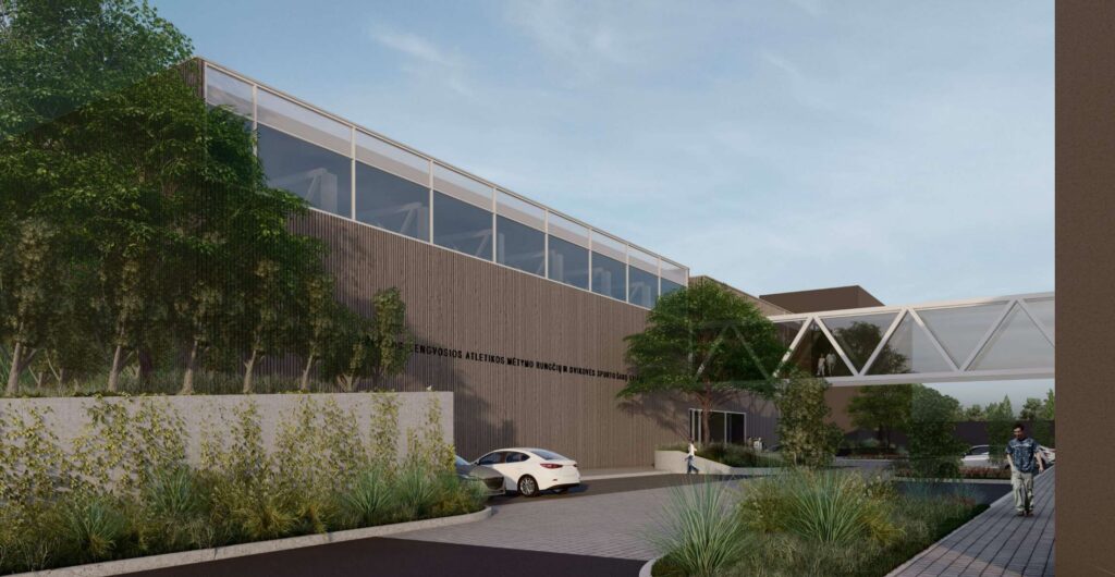 Naujamiesčio lengvosios atletikos maniežo plėtra (Žemaitės g. 6) - Sports arena - visualization