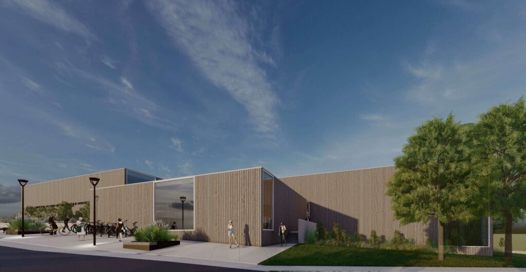 Naujamiesčio lengvosios atletikos maniežo plėtra (Žemaitės g. 6) - Sports arena - visualization