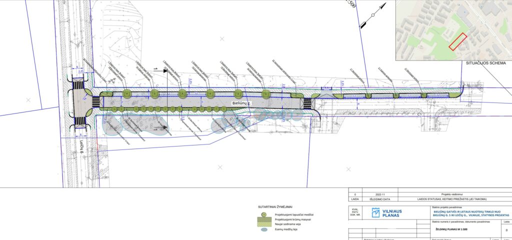 Bieliūnų g. nuo Bieliūnų g. 5 iki Leičių g. (Bieliūnų g.) - Tänav - visuaalne