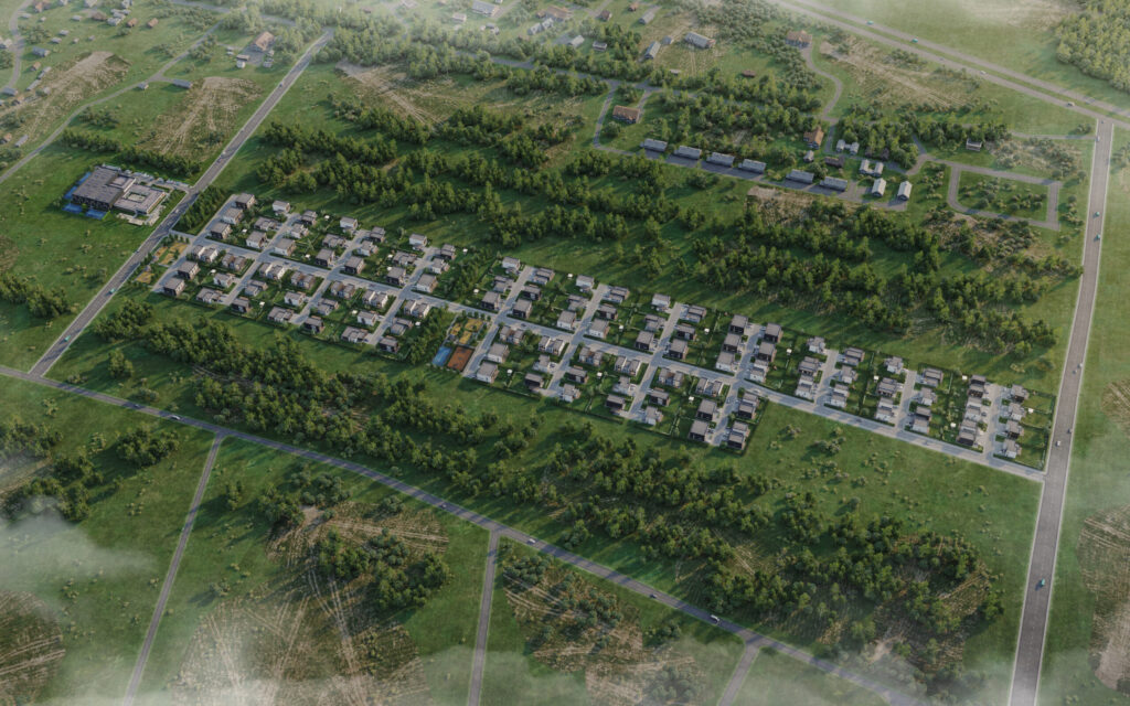 Pavasariai 5 etapas (Austėjų g. 79, 81, 83 - 127) - Private house community, Row housing - visualization