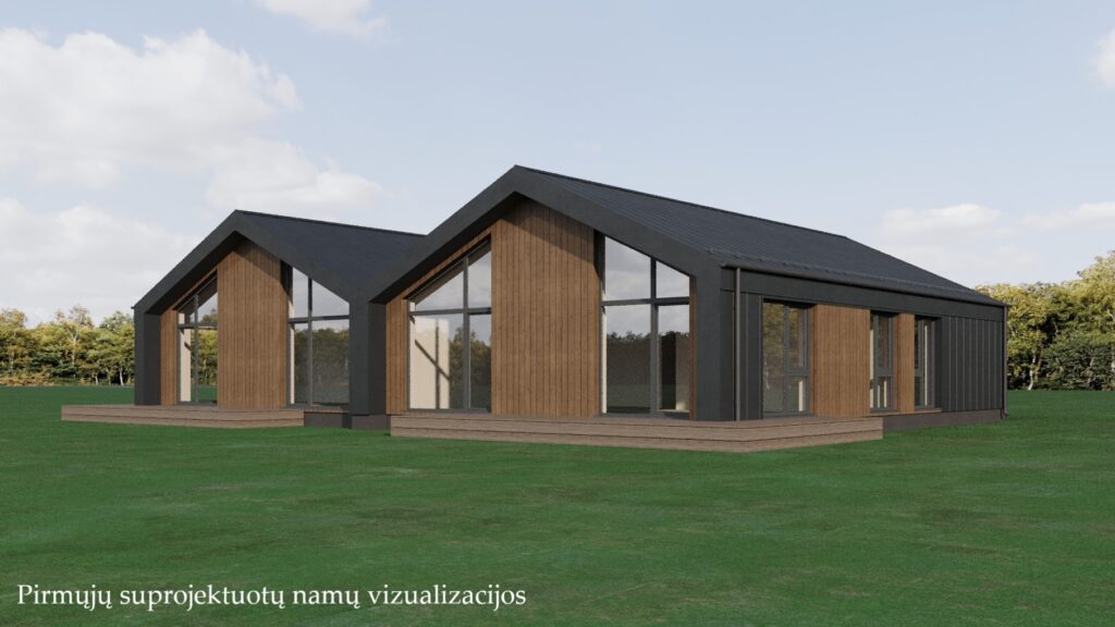 Pavasariai 4 etapas (-) - Private house community, Row housing - visualization