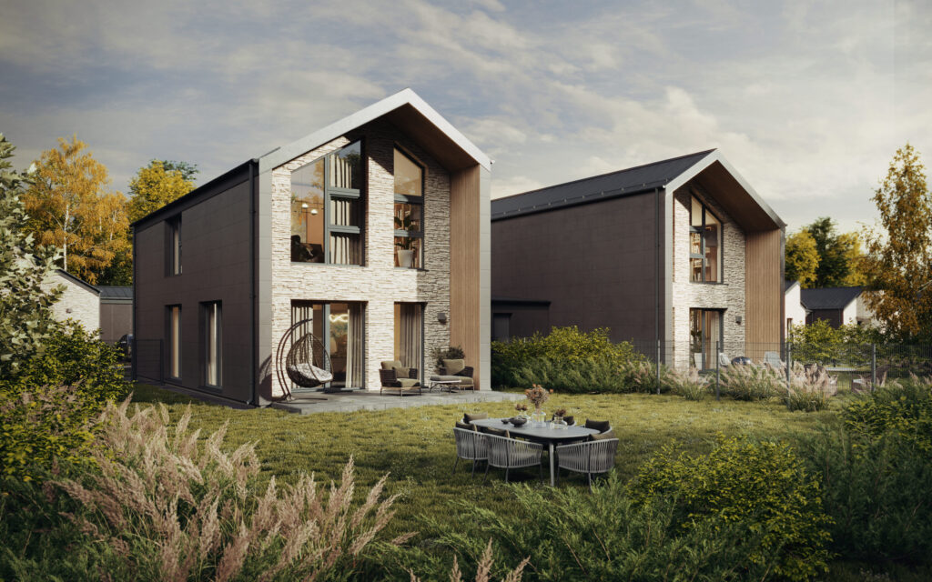 Spanguolių takai (Kikilių g. 2 - 68) - Row housing - visualization