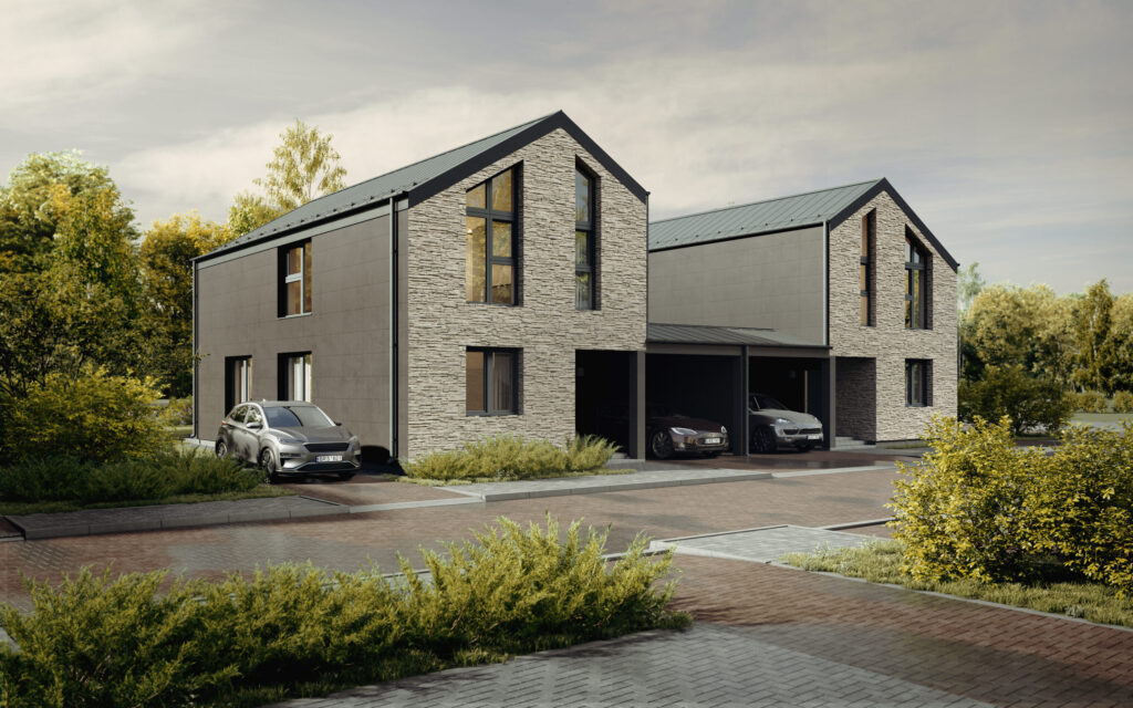 Spanguolių takai (Kikilių g. 2 - 68) - Row housing - visualization