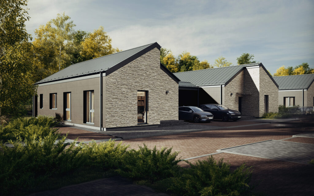 Spanguolių takai (Kikilių g. 2 - 68) - Row housing - visualization