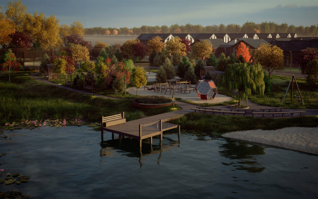 Spanguolių takai (Kikilių g. 2 - 68) - Row housing - visualization