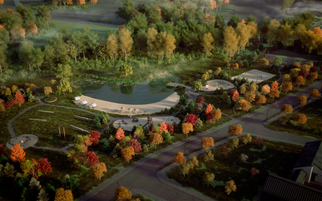 Spanguolių takai (Kikilių g. 2 - 68) - Row housing - visualization