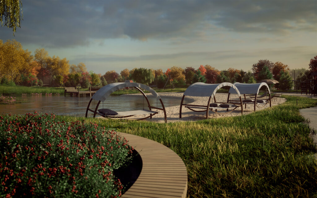 Spanguolių takai (Kikilių g. 2 - 68) - Row housing - visualization