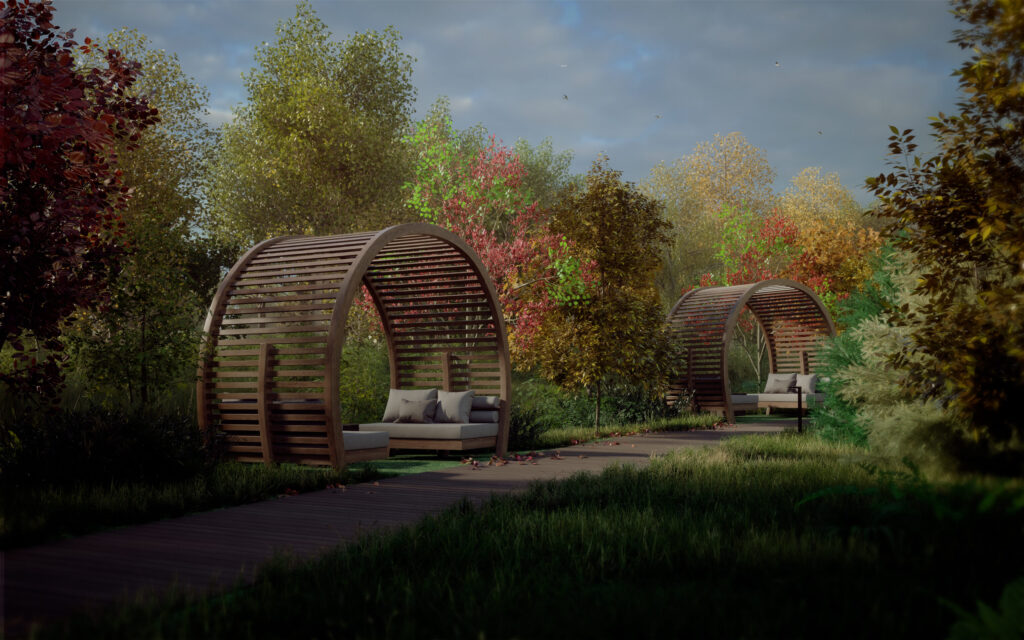 Spanguolių takai (Kikilių g. 2 - 68) - Row housing - visualization