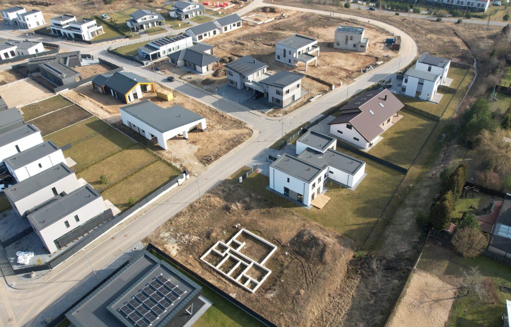 Bendorių-Vilnius (Minties g. 1, 2, 3, - 21, Panoramos g. 1, 2, 3 - 36, Gausos g. 1, 2, 3, 4, 5) - Land plots - construction photos