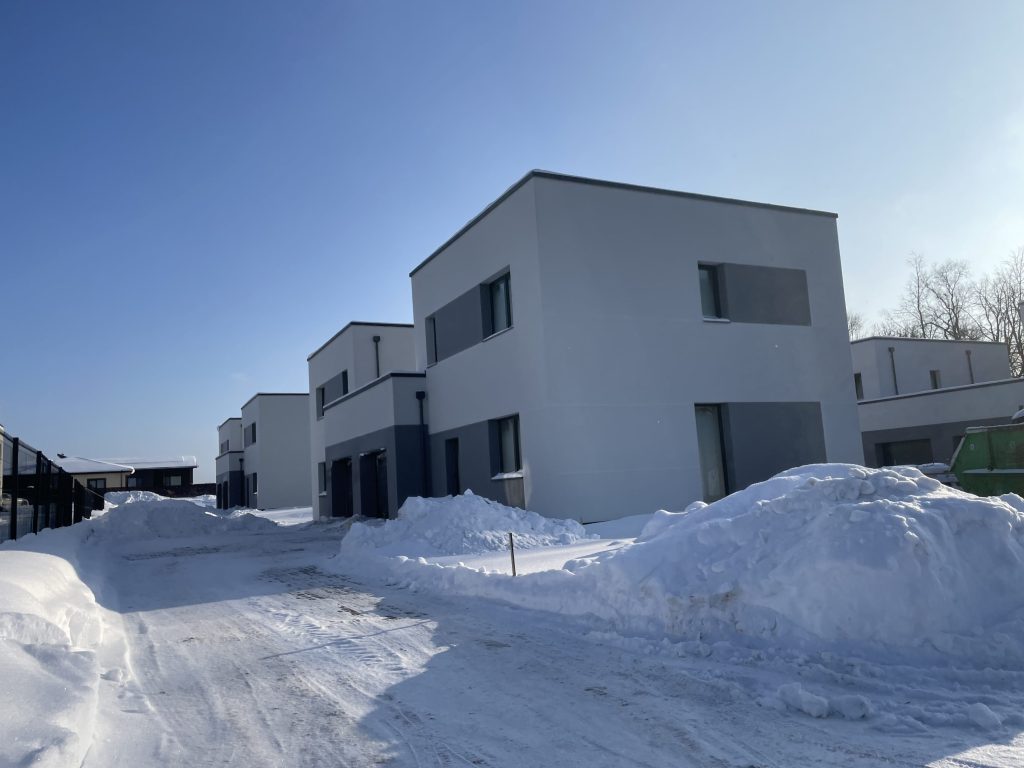 Matiškių terasos (Matiškių g. 71, 73, 75, 77, 79, 81, 83, 85) - Row housing - construction photos