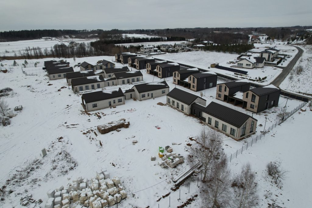 Spanguolių takai (Kikilių g. 2 - 68) - Row housing - construction photos
