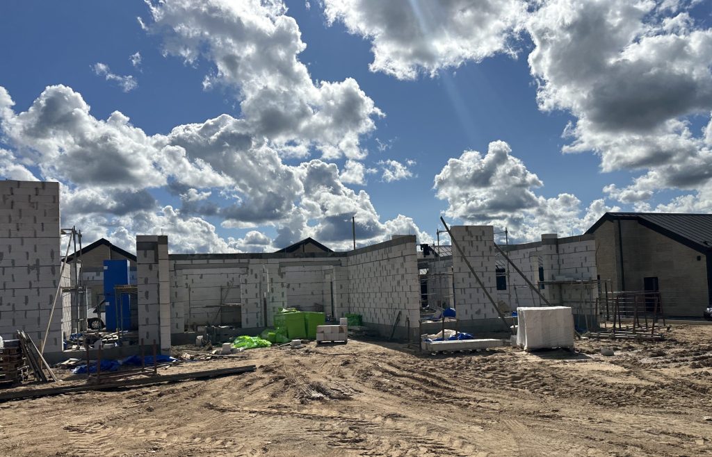 Spanguolių takai (Kikilių g. 2 - 68) - Row housing - construction photos