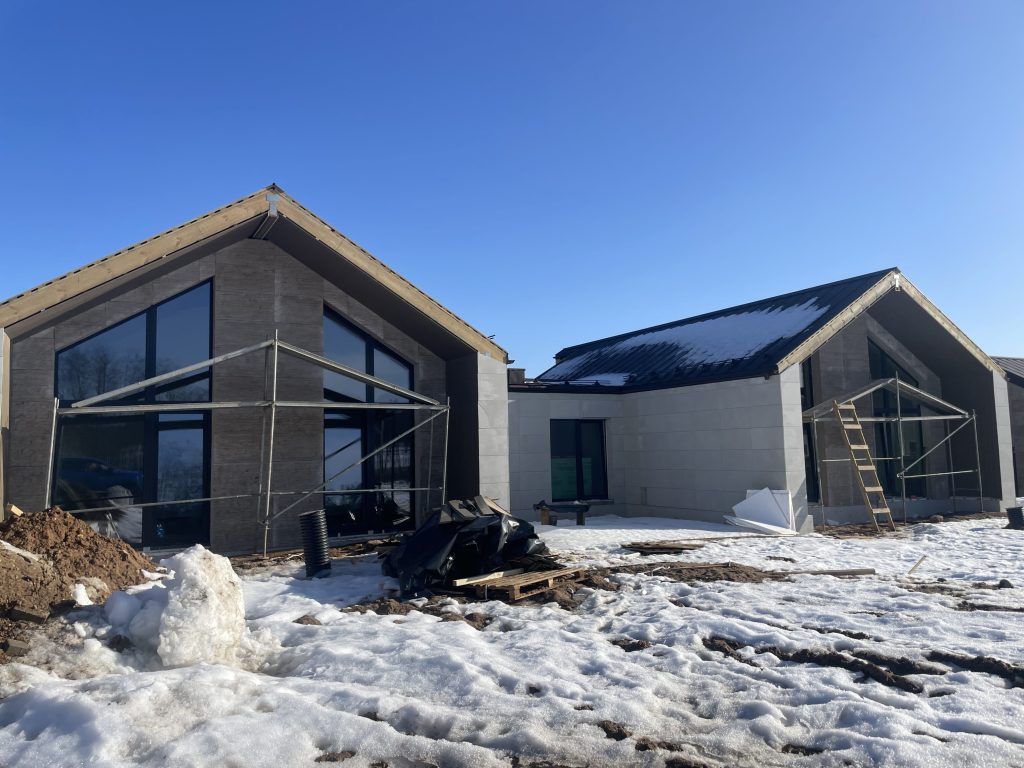 Spanguolių takai (Kikilių g. 2 - 68) - Row housing - construction photos