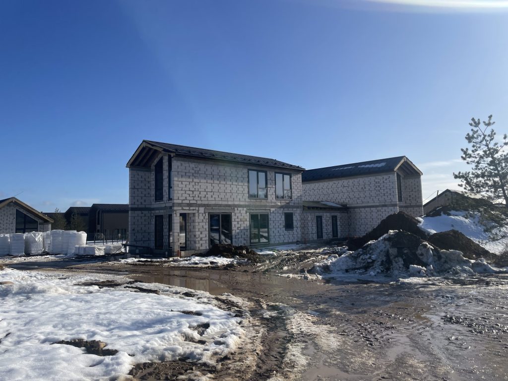 Spanguolių takai (Kikilių g. 2 - 68) - Row housing - construction photos