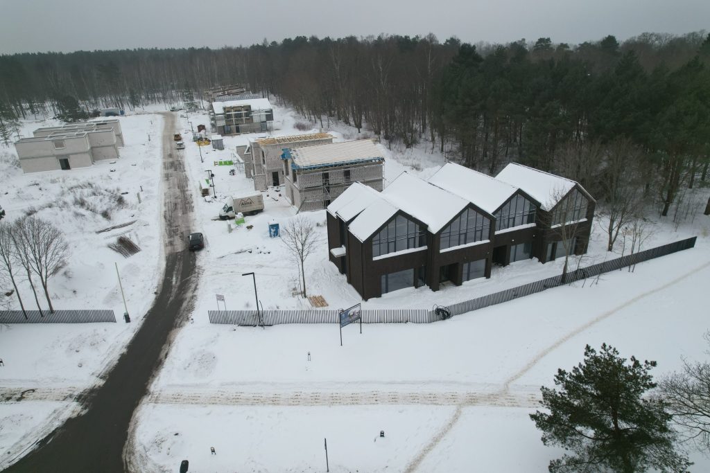 Pušyno Rezidencijos 3 etapas sublokuoti namai (J. A. Klempo g. 1, J. A. Klempo g. 2, E. Franco g. 1, E. Franco g. 2) - Row housing - construction photos