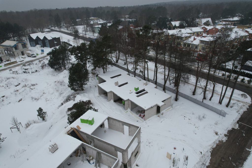 Pušyno Rezidencijos 3 etapas sublokuoti namai (J. A. Klempo g. 1, J. A. Klempo g. 2, E. Franco g. 1, E. Franco g. 2) - Row housing - construction photos