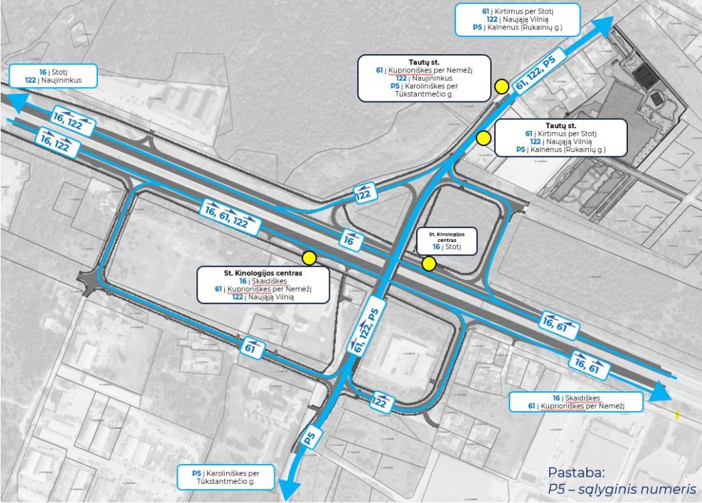 Gurių ir Kamojos gatvių viadukas (Kamojos g.) - Jalgrattatee, Sild, Tee - visuaalne