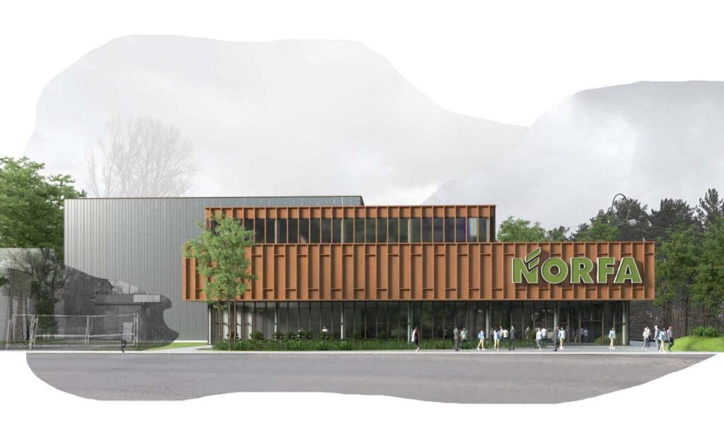 NORFA | Teniso kortai (Bangų g. 11A) - Prekybos centras, Sporto arena - vizualizacija