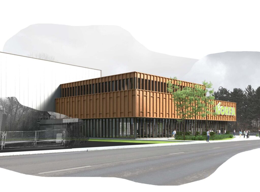 NORFA | Teniso kortai (Bangų g. 11A) - Prekybos centras, Sporto arena - vizualizacija