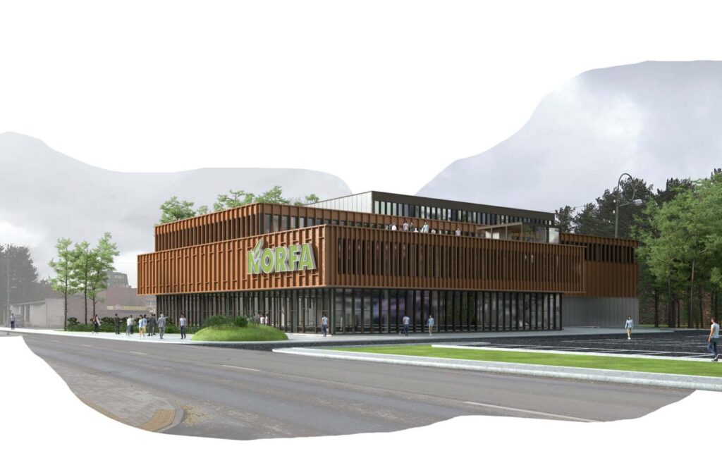 NORFA | Teniso kortai (Bangų g. 11A) - Prekybos centras, Sporto arena - vizualizacija