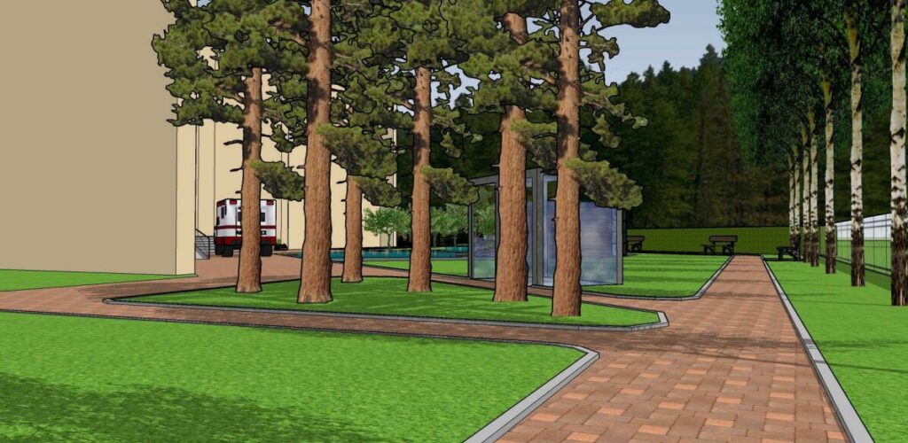 Klaipėdos pl. 74 (Klaipėdos pl. 74) - Parking facility, Pedestrian path, Street - visualization