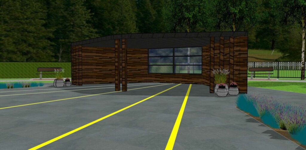 Klaipėdos pl. 74 (Klaipėdos pl. 74) - Parking facility, Pedestrian path, Street - visualization