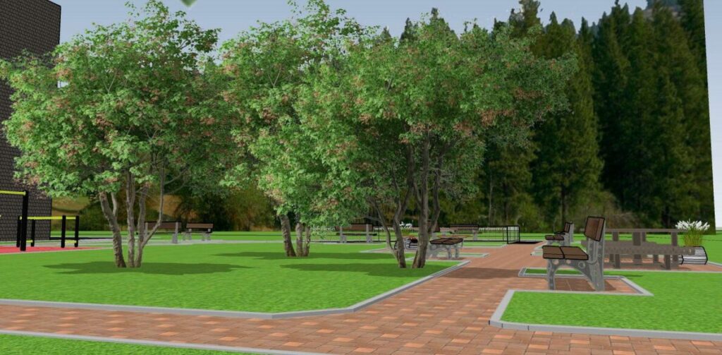 Klaipėdos pl. 74 (Klaipėdos pl. 74) - Parking facility, Pedestrian path, Street - visualization