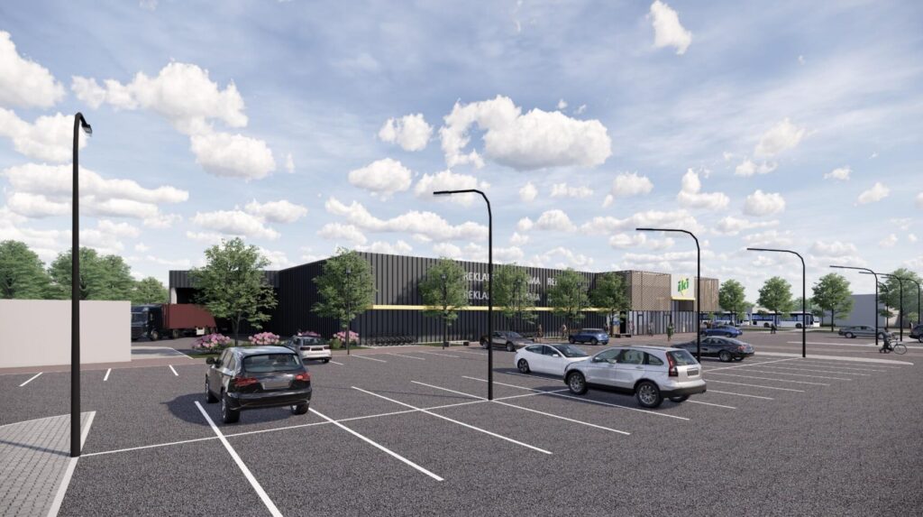 IKI prekybos centras (Kretingos g. 27) - Pārtikas veikals, Tirdzniecības centrs - vizualizācija