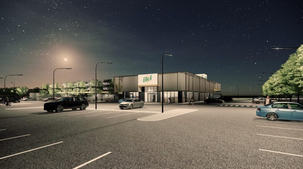 IKI prekybos centras (Kretingos g. 27) - Pārtikas veikals, Tirdzniecības centrs - vizualizācija