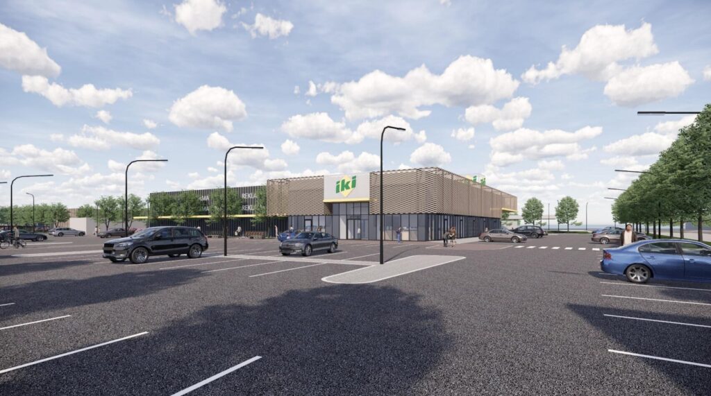 IKI prekybos centras (Kretingos g. 27) - Pārtikas veikals, Tirdzniecības centrs - vizualizācija