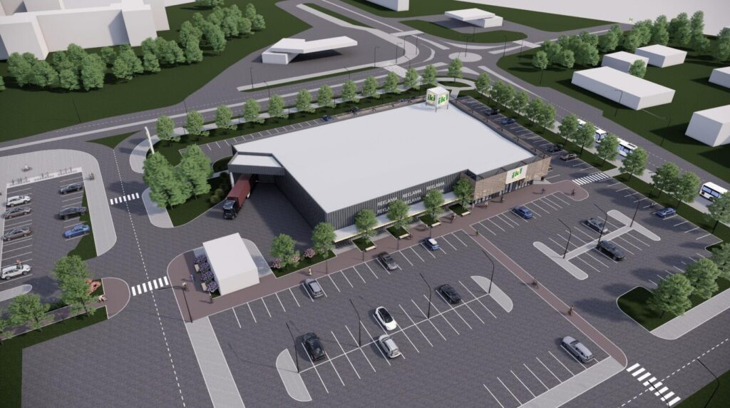 IKI prekybos centras (Kretingos g. 27) - Pārtikas veikals, Tirdzniecības centrs - vizualizācija