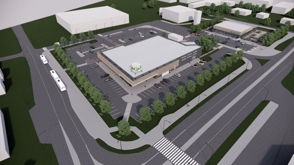 IKI prekybos centras (Kretingos g. 27) - Pārtikas veikals, Tirdzniecības centrs - vizualizācija