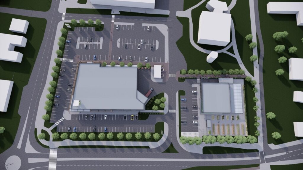 IKI prekybos centras (Kretingos g. 27) - Pārtikas veikals, Tirdzniecības centrs - vizualizācija