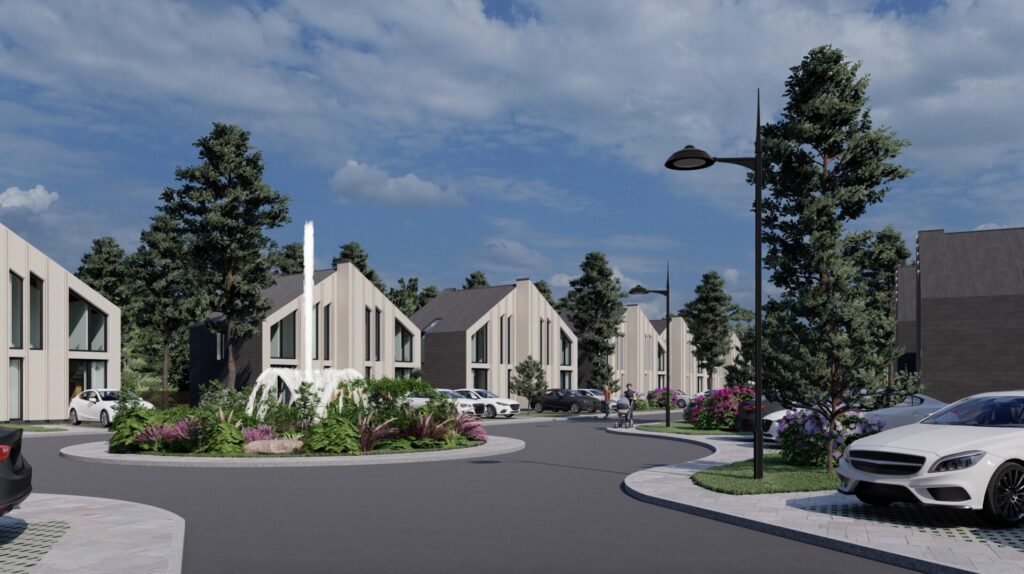 J7 Beržas (Latgalos g. 7, 9, 10, 12, 13, 15, 17, 19, 21) - Row housing - visualization