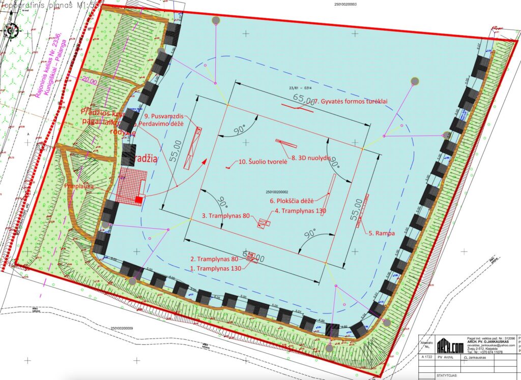 Vandenlenčių parkas (Liepojos pl. 2A) - Adventure park, Extreme sports center - visualization
