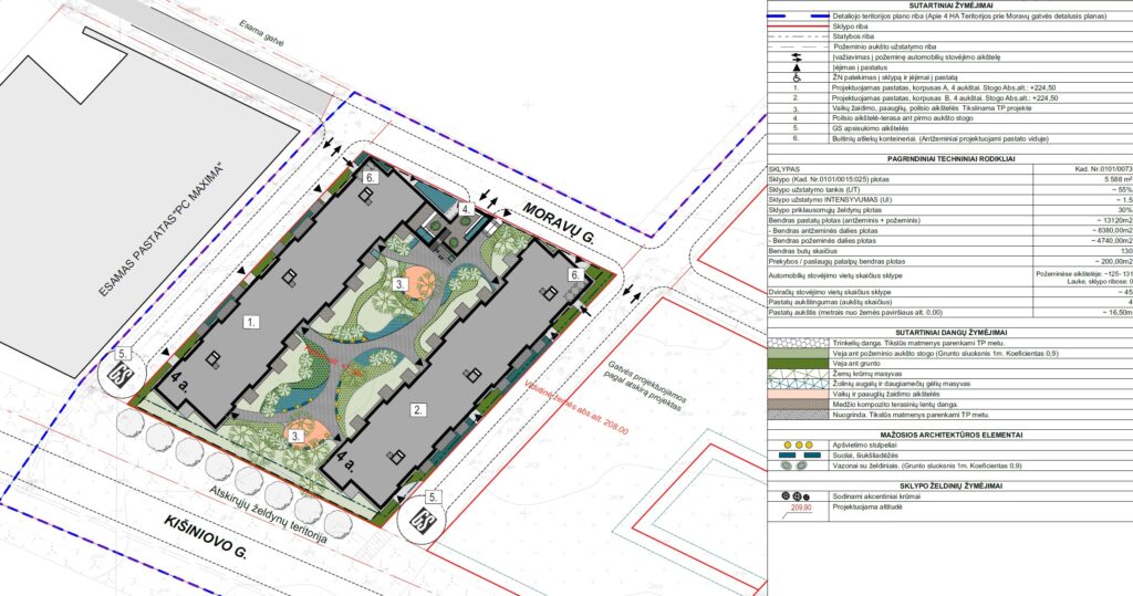 Moravų g. 9 1 etapas (Moravų g. 9) - Daudzdzīvokļu nams - vizualizācija