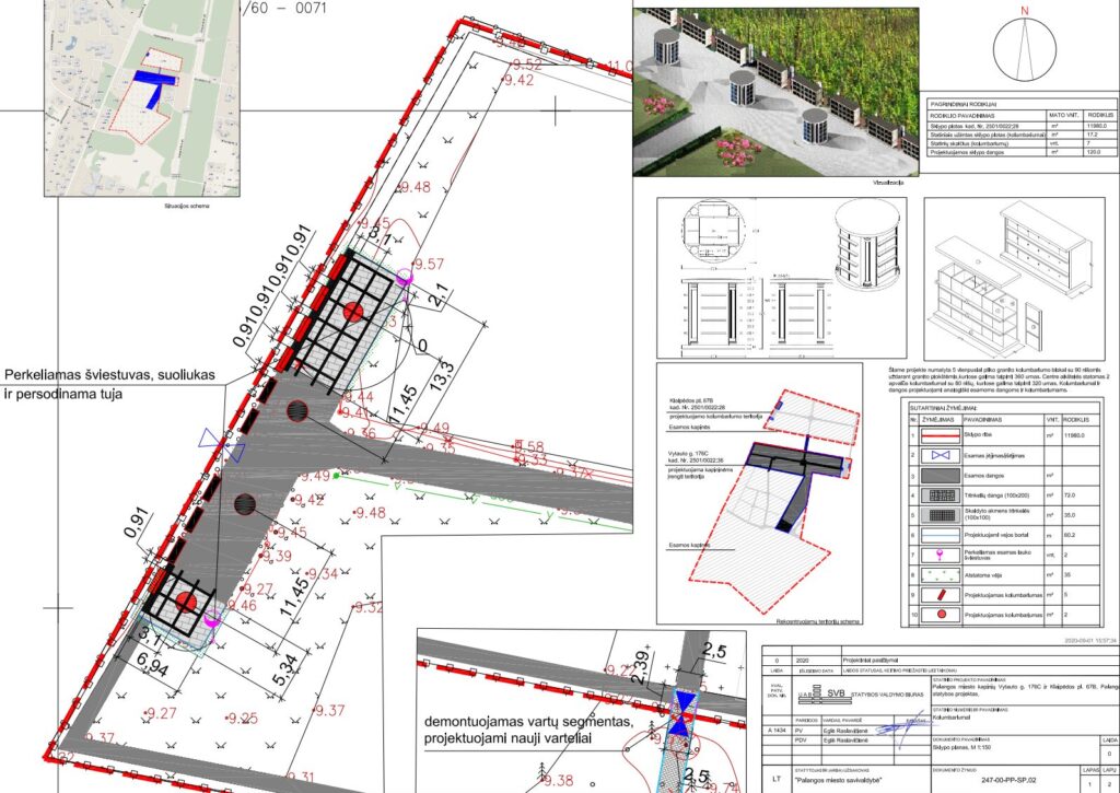 Palangos kapinės, kolumbariumas (Vytauto g. 176c, Klaipėdos pl. 67b) - Laidojimo apeigų centras ar vieta - vizualizacija