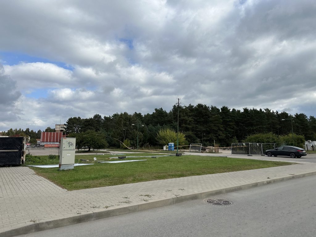 NORFA | Teniso kortai (Bangų g. 11A) - Prekybos centras, Sporto arena - statybų nuotraukos