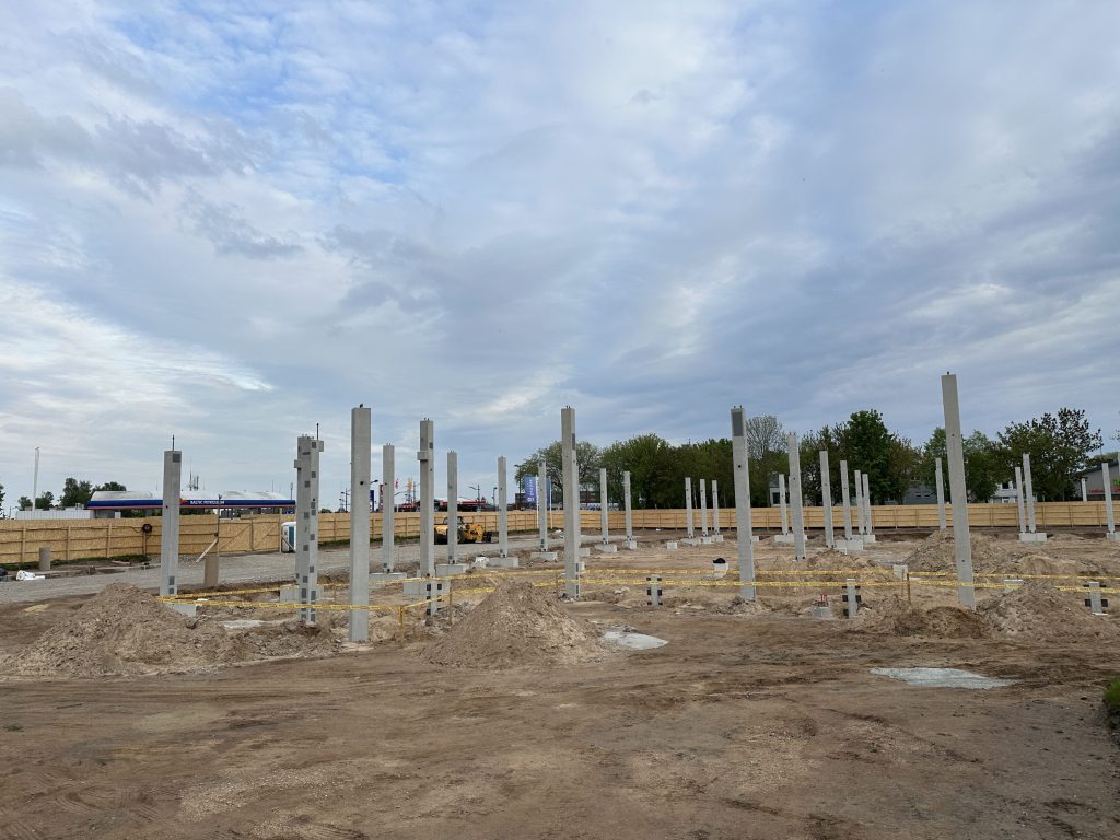 IKI prekybos centras (Kretingos g. 27) - Pārtikas veikals, Tirdzniecības centrs - būvdarbu attēli