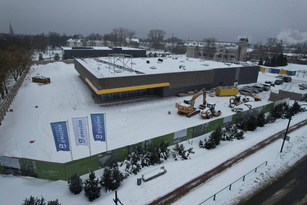 IKI prekybos centras (Kretingos g. 27) - Pārtikas veikals, Tirdzniecības centrs - būvdarbu attēli