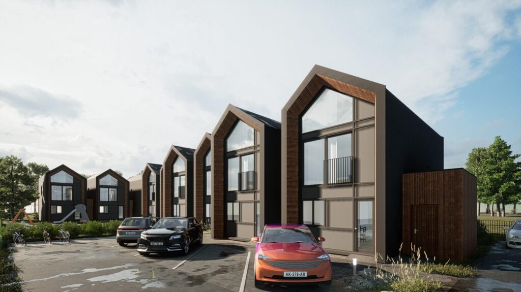 Šviesos g. 1 (Šviesos g. 1) - Row housing - visualization