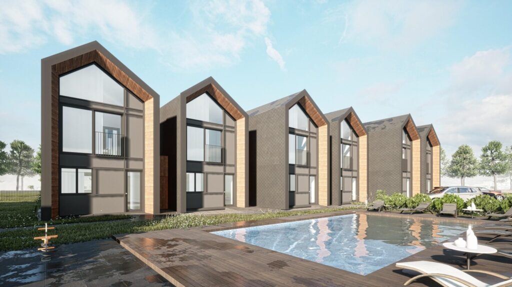 Šviesos g. 1 (Šviesos g. 1) - Row housing - visualization