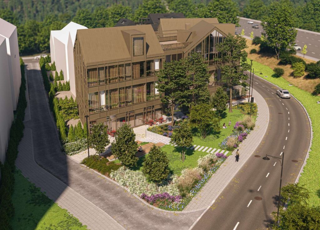 Viešoji erdvė prie Paupio g. 54 (Paupio g.) - Skveras - vizualizacija