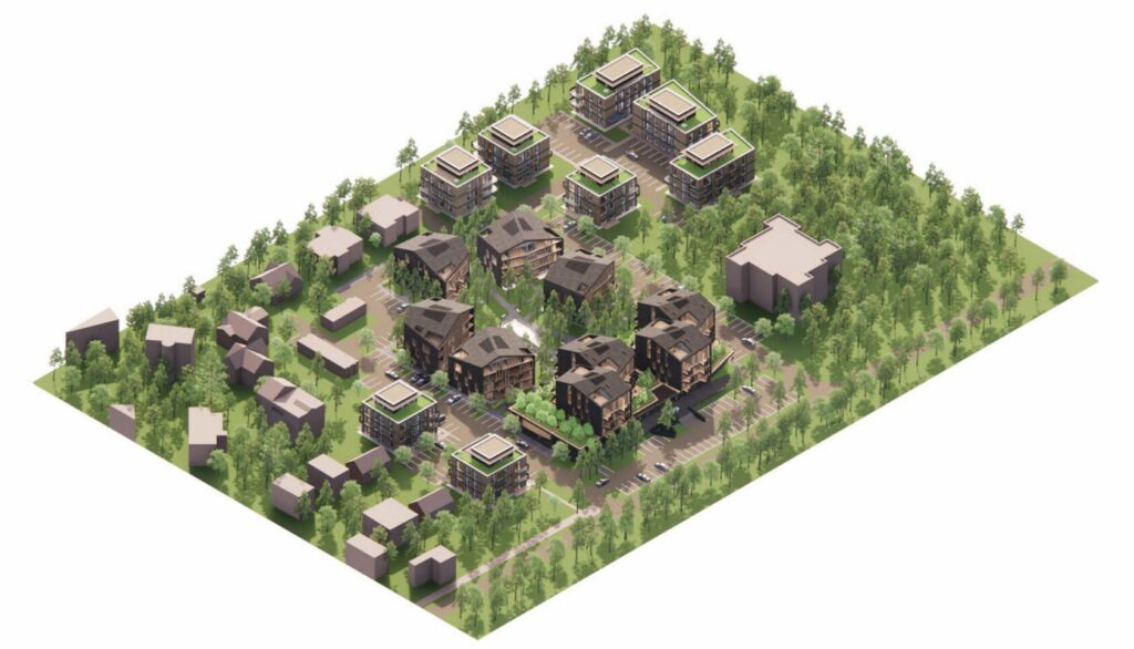 Melno Rezidenvija, poilsio ir svečių namai prie SPA (Vytauto g. 4) - Daudzdzīvokļu nams - vizualizācija