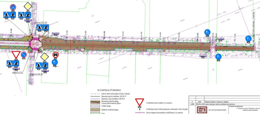 J. Simpsono gatvės rekonstrukcija (J. Simpsono g.) - Pėsčiųjų takas, Gatvė - vizualizacija