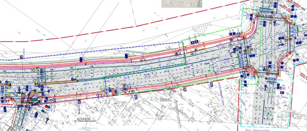 Kareivių g. tarp Verkių ir Žirmūnų g. remontas (Kareivių g.) - Bike path, Street - visualization